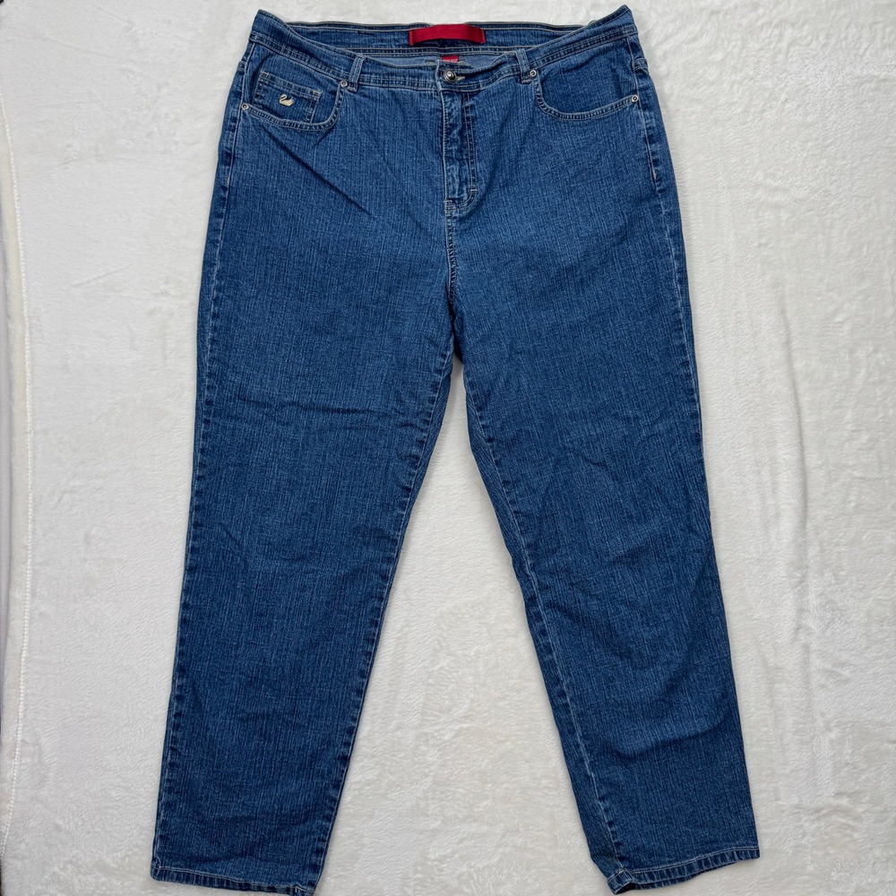 Gloria Vanderbilt Straight‎ Leg Jeans Womens 18W Blue Amanda Classic Medium Wash